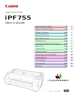 Canon iPF755 - imagePROGRAF Color Inkjet Printer User Manual preview