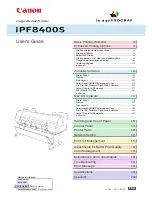 Canon iPF8400S Series User Manual preview