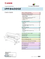 Canon iPF8400SE imagePROGRAF User Manual preview