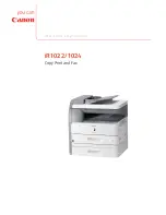 Предварительный просмотр 1 страницы Canon iR1022 User Manual