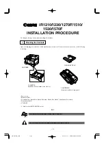 Preview for 2 page of Canon iR1210 Installation Procedure