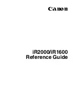 Canon iR1600 Series Reference Manual предпросмотр