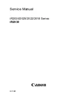 Preview for 1 page of Canon iR2018 Series Service Manual