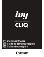 Предварительный просмотр 1 страницы Canon ivy CLIQ Quick Start Manual