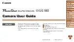 Предварительный просмотр 1 страницы Canon Ixus 180sd500 User Manual