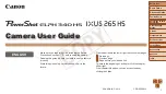 Canon IXUS 265 HS User Manual preview