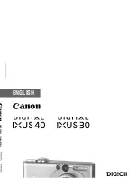 Предварительный просмотр 1 страницы Canon IXUS 30 User Manual