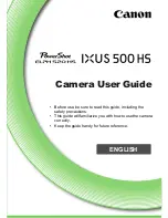 Canon IXUS 500 HS User Manual preview