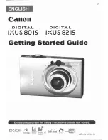 Preview for 1 page of Canon IXUS 80 IS Getting Started Manual