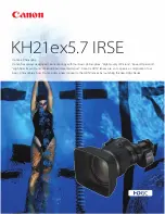 Предварительный просмотр 1 страницы Canon KH21ex5.7 IRSE Brochure & Specs