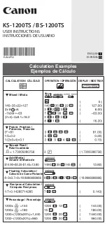 Canon KS-1200TS User Manual preview