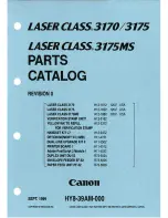 Preview for 1 page of Canon LASER CLASS 3170 Parts Catalog