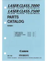 Canon LASER CLASS 7000 Parts List preview