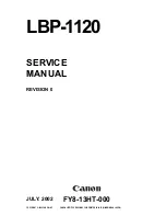 Canon Laser Shot LBP-1120 Service Manual предпросмотр