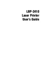 Предварительный просмотр 2 страницы Canon LASER SHOT LBP-2410 User Manual