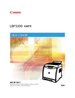 Предварительный просмотр 1 страницы Canon Laser Shot LBP-5100 User Manual