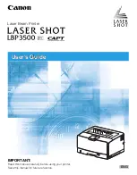 Предварительный просмотр 1 страницы Canon LASER SHOT LBP3500 User Manual