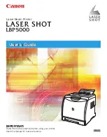 Canon Laser Shot LBP5000 User Manual preview