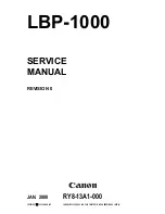 Предварительный просмотр 1 страницы Canon LBP-1000 Service Manual