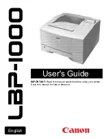 Предварительный просмотр 1 страницы Canon LBP-1000 User Manual