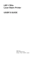 Canon LBP 1760 - B/W Laser Printer User Manual предпросмотр