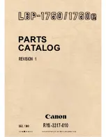 Предварительный просмотр 1 страницы Canon LBP-1760 Parts Catalog