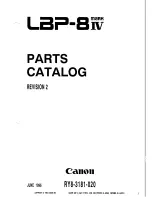 Canon LBP-8 Mark IV Parts Catalog preview