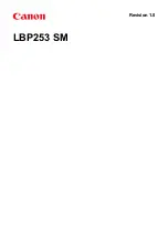 Предварительный просмотр 1 страницы Canon LBP253 SM Manual