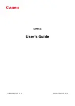 Предварительный просмотр 1 страницы Canon LBP312 SERIES User Manual