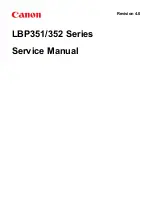 Preview for 1 page of Canon LBP351 Series Service Manual