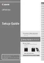 Canon LBP361dw Setup Manual предпросмотр