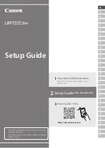 Предварительный просмотр 1 страницы Canon LBP722Cdw Setup Manual