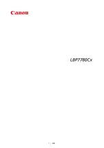 Canon LBP7780CX User Manual предпросмотр