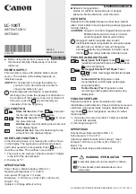 Preview for 1 page of Canon LC-100T Instructions