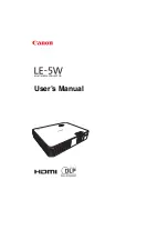 Canon LE-5W User Manual preview