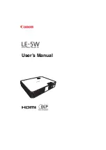 Preview for 1 page of Canon LE-5W User Manual