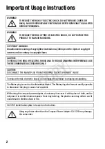 Предварительный просмотр 2 страницы Canon LEGRIA FS405 Instruction Manual