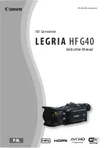 Preview for 1 page of Canon LEGRIA HF G40 Instruction Manual