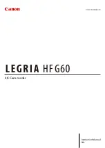 Canon LEGRIA HF G60 Instruction Manual preview