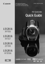 Canon LEGRIA HF R36 Quick Manual preview