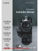 Предварительный просмотр 1 страницы Canon LEGRIA HF R406 Instruction Manual