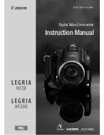 Preview for 1 page of Canon LEGRIA HF20 Instruction Manual