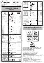 Canon LS-120V II Instructions preview