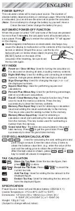 Preview for 3 page of Canon LS-121TS User Manual