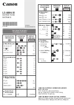 Canon LS-88Hi III Instructions preview