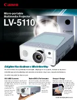 Предварительный просмотр 1 страницы Canon LV-5110 Brochure & Specs