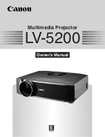 Canon LV-5200 Owner'S Manual preview