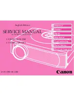 Preview for 1 page of Canon LV-5200U Service Manual