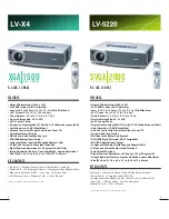 Предварительный просмотр 5 страницы Canon LV-5220 - Multimedia Projector SVGA Specifications