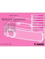 Preview for 1 page of Canon LV-7215U Service Manual